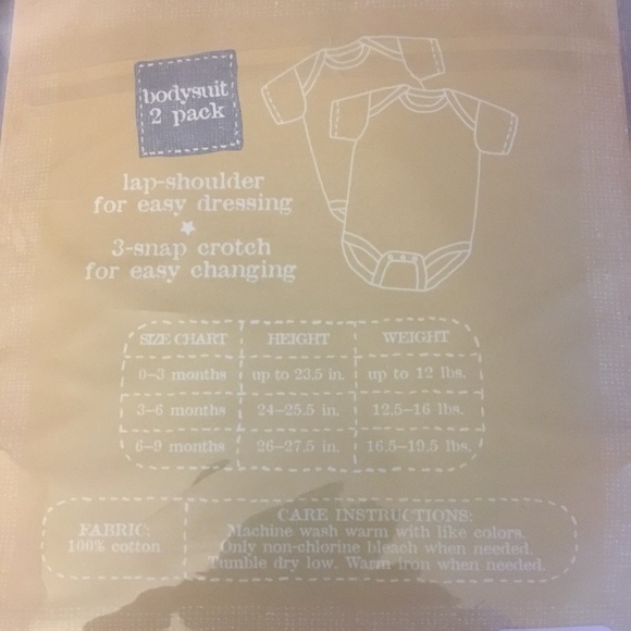 Cherokee NWT Infant Size 3-6 months 
2 Pack Stars & Stripes Onesies - Picture 2 of 4